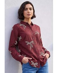 Roman - Roman Embroidered Palm Print Shirt - Lyst