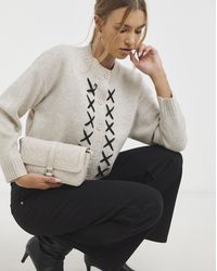 Native Youth - Cross Stitched Cardigan - Lyst