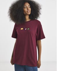 Simply Be - Savoury Embroidery T-Shirt - Lyst
