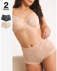 Pretty Secrets - 2 Pack Daisy Lace Shorts - Lyst