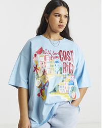 Simply Be - Costa Rica Graphic Oversized T-Shirt - Lyst