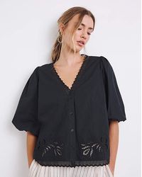Simply Be - Broderie Cutwork Blouse - Lyst