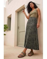 Roman - Roman Abstract Diamond Print Midi Skirt - Lyst