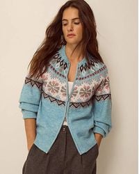 Monsoon - Fen Fair Isle Cardigan - Lyst