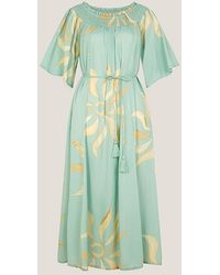 Monsoon - Tashie Sun Print Midi Dress - Lyst