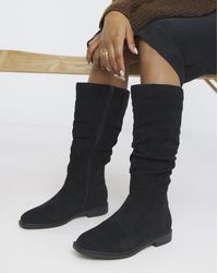 JD Williams - Knee High Ruched Boot Eee Std - Lyst