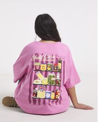 Simply Be - Shelf Care Graphic Oversized T-Shirt - Lyst
