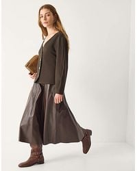 Monsoon - Perna V-Neck Button Jersey Top - Lyst