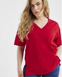 Simply Be - Slouchy V Neck T-Shirt - Lyst