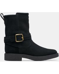 Clarks - Nella Mid Suede Boot D Fit - Lyst