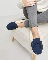 JD Williams - Suede Moccasin Slippers E Fit - Lyst