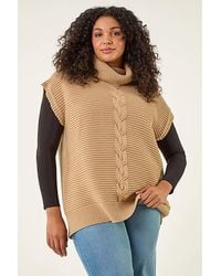 Roman Curve - High Neck Tabard Knit Top - Lyst