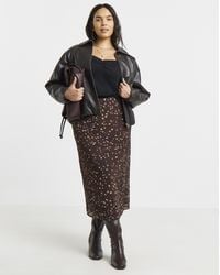 Simply Be - Deer Print Chiffon Maxi Skirt - Lyst