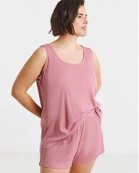 Pretty Secrets - Viscose Short Lounge Set - Lyst
