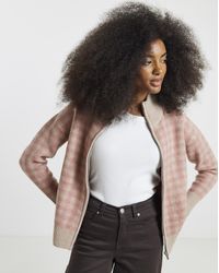 Simply Be - Zip Through Funnel Neck Check - Lyst