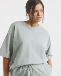 Simply Be - Short Sleeve Sweatshirt With Rib Detail - Lyst