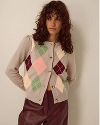 Monsoon - Alba Argyle Cardigan - Lyst