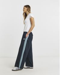 adidas - 3 Stripe Wide Leg Jogger - Lyst