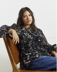 Simply Be - Georgette Shirred Blouse - Lyst