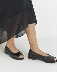 Heavenly Soles - Lasercut Peep Toe Shoe Ex Wide - Lyst