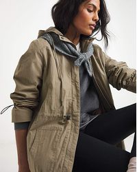 Simply Be - Greige Longline Tech Parka - Lyst
