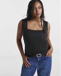 Simply Be - Double Layer Square Neck Vest - Lyst