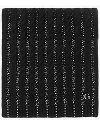 Guess - Knitted Logo Diamante Scarf - Lyst
