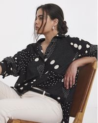 Simply Be - Spot Long Sleeve Relaxed Shirt - Lyst