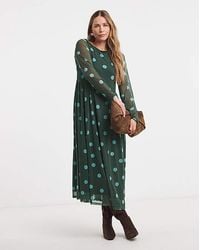JD Williams - Mesh Dropped Waist Seam Maxi Dress - Lyst