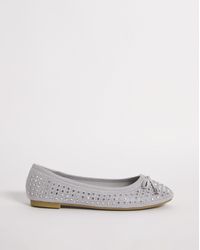 Simply Be - Embellished Ballerina Shoes Wide Fit - Lyst