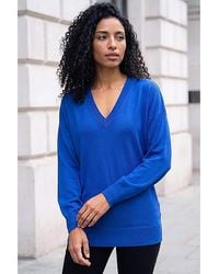 Roman - Roman V-Neck Stretch Longline Jumper - Lyst