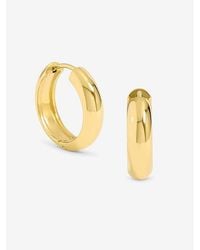 Jon Richard - Small Flat Hoop Earrings - Lyst