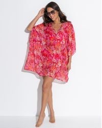 Pour Moi - Chiffon V Neck Embellished Kaftan - Lyst