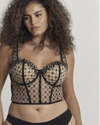 Figleaves - Curve Power Embroidery Corset - Lyst