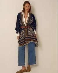 Monsoon - Crissy Jacquard Poncho - Lyst