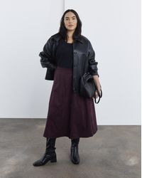 Simply Be - Suedette Midi Skirt - Lyst