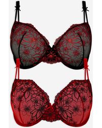 Simply Be - 2 Pack Emily Embroidery Bras - Lyst