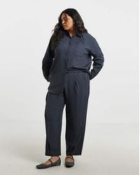 Simply Be - Pinstripe Peg Leg Trousers - Lyst