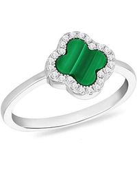 iJewel - Sterling Malachite Cz Ring - Lyst