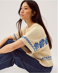 Monsoon - Safi Shell Knit Jumper - Lyst