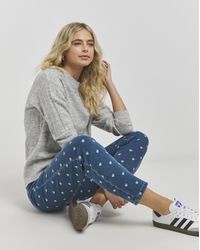 Simply Be - Slim Mom Heart Print Jeans - Lyst