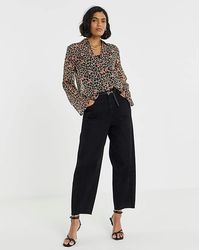 Simply Be - Leopard Crinkle Blouse - Lyst