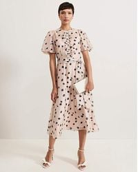 Phase Eight - Ruffle Midi Dress - Lyst