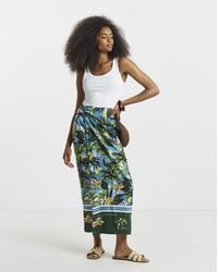 Simply Be - Tie Knot Detail Midaxi Wrap Skirt - Lyst