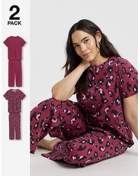 Pretty Secrets - Value 2Pk Leopard Pyjamas - Lyst