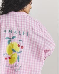Simply Be - Placement Graphic Beach Shirt - Lyst