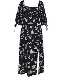 Simply Be - Conversational Print Soft Volume Dress - Lyst