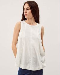 Monsoon - Sammy Swing Linen Blend Tank Top - Lyst
