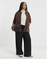 Simply Be - Soft Zip Bomber Jacket - Lyst