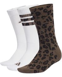 adidas - 3 Pack Leopard Print Socks - Lyst